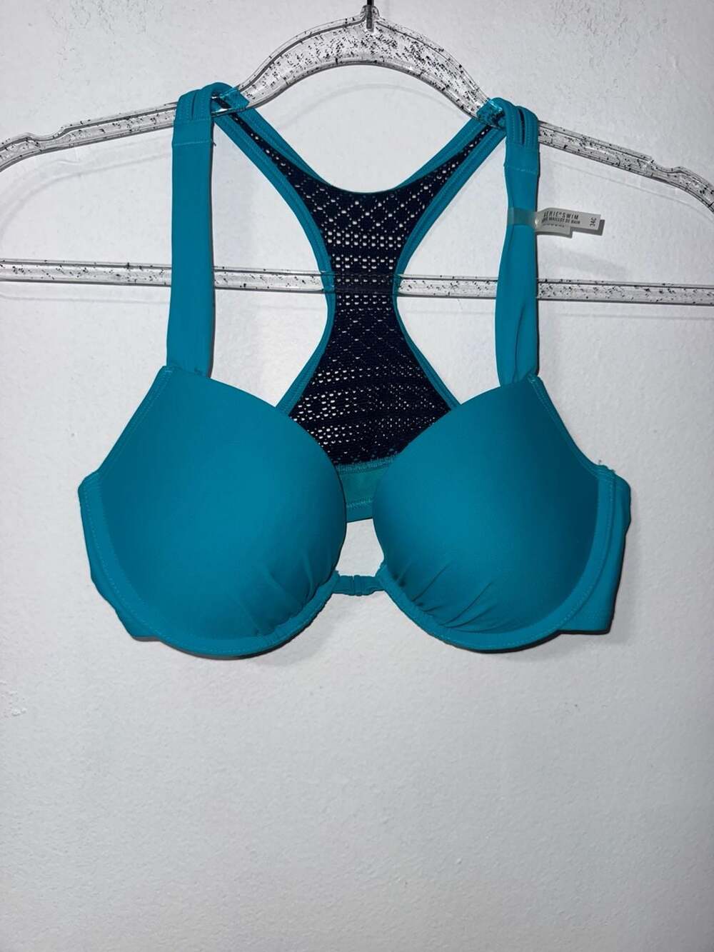 Aerie Brooke Padded Swim Bikini Top 34C Blue